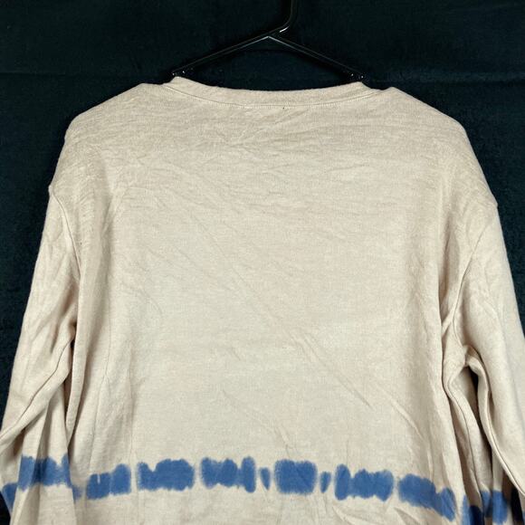 Jessica Simpson Womens Shirt Tan Side Split Scoop Neck Long Sleeved Stretch L - Picture 11 of 12